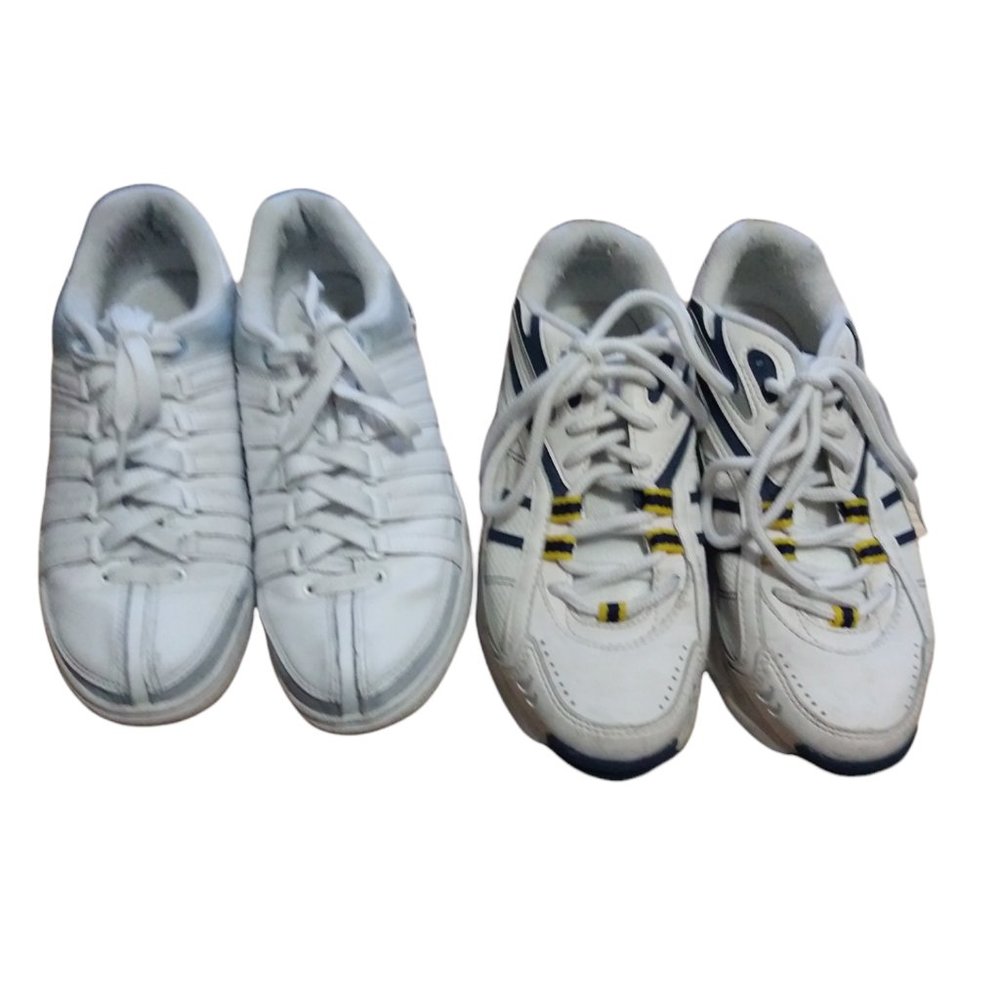 Bundle of 2 White Tennis Shoes Women's Size USA 6.5/EUR 37.5/UK 4.5